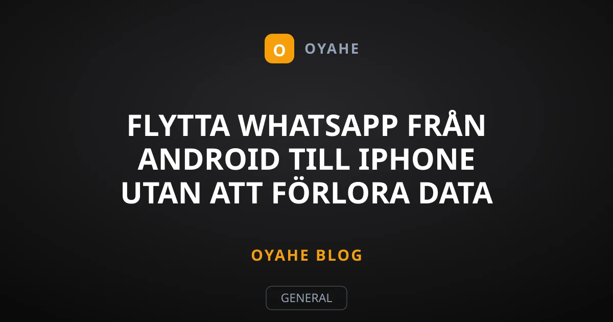 Flytta WhatsApp från Android till iPhone utan att förlora data